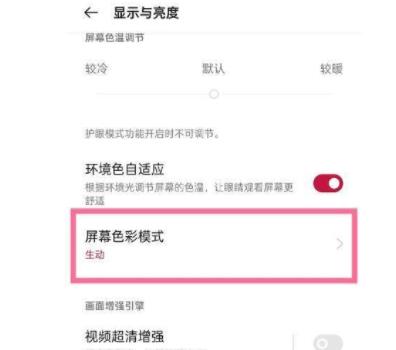 一加OnePlus 9R怎么开启屏幕色彩模式