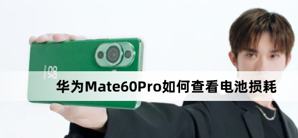 华为 Mate 60 Pro电池损耗怎么查看